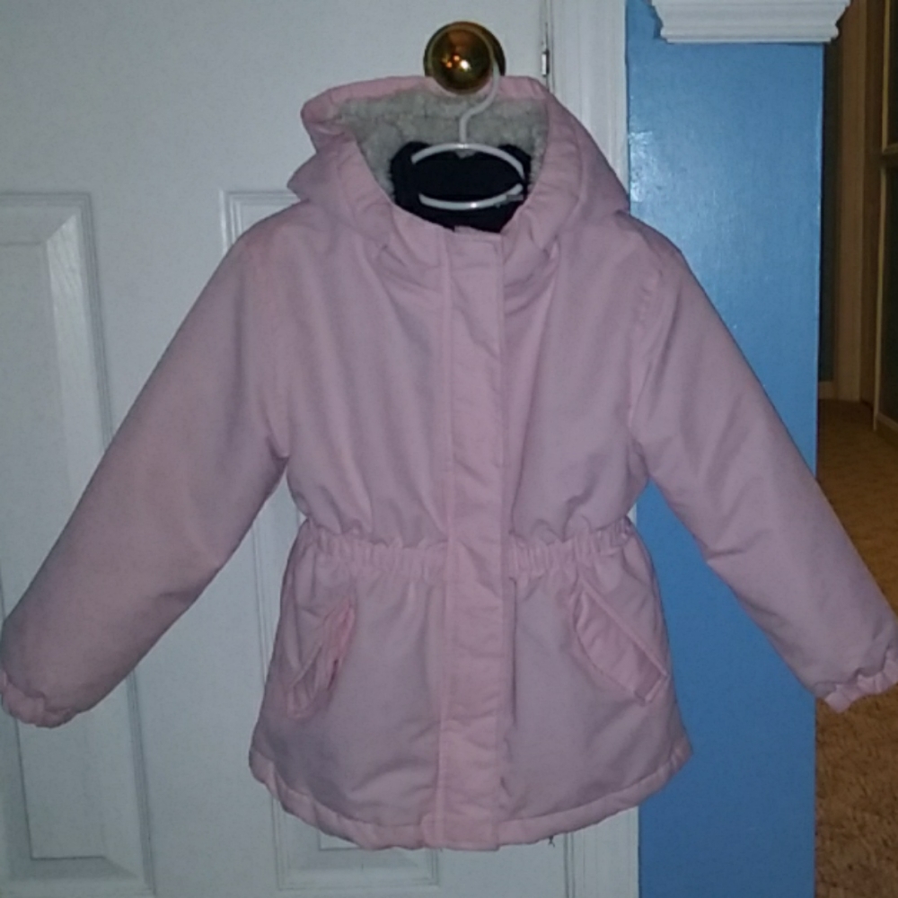 Girl's Pink Winter Coat - W/ Removable Jacket